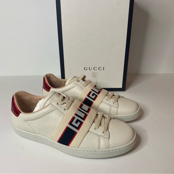 Gucci Ace Sneakers Elastic Band 5.5 NWT - Picture 1 of 10